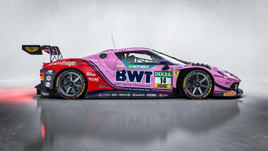 Emil Frey Racing Presse in pink
