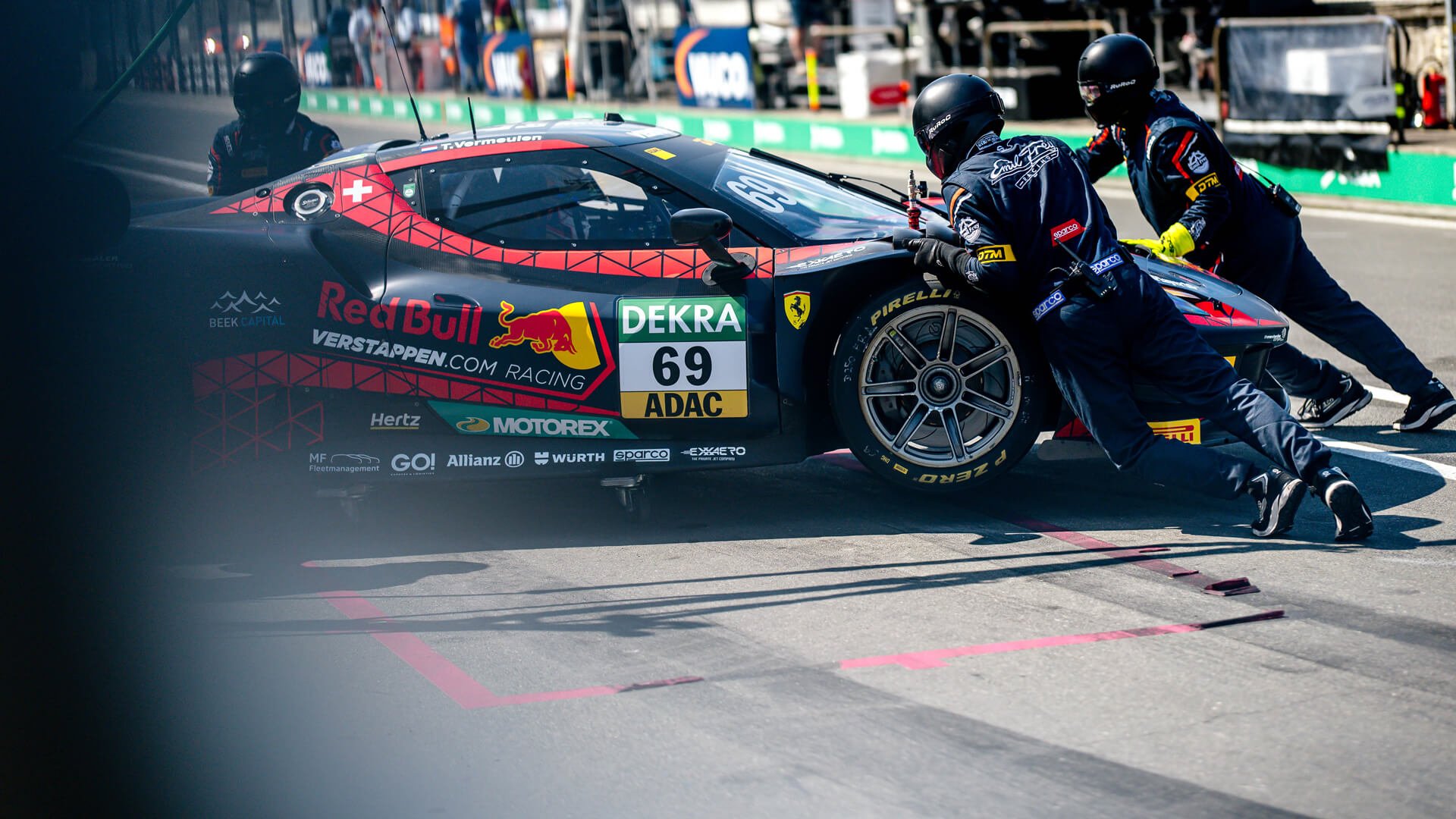 Emil Frey Racing #69 in the pit
