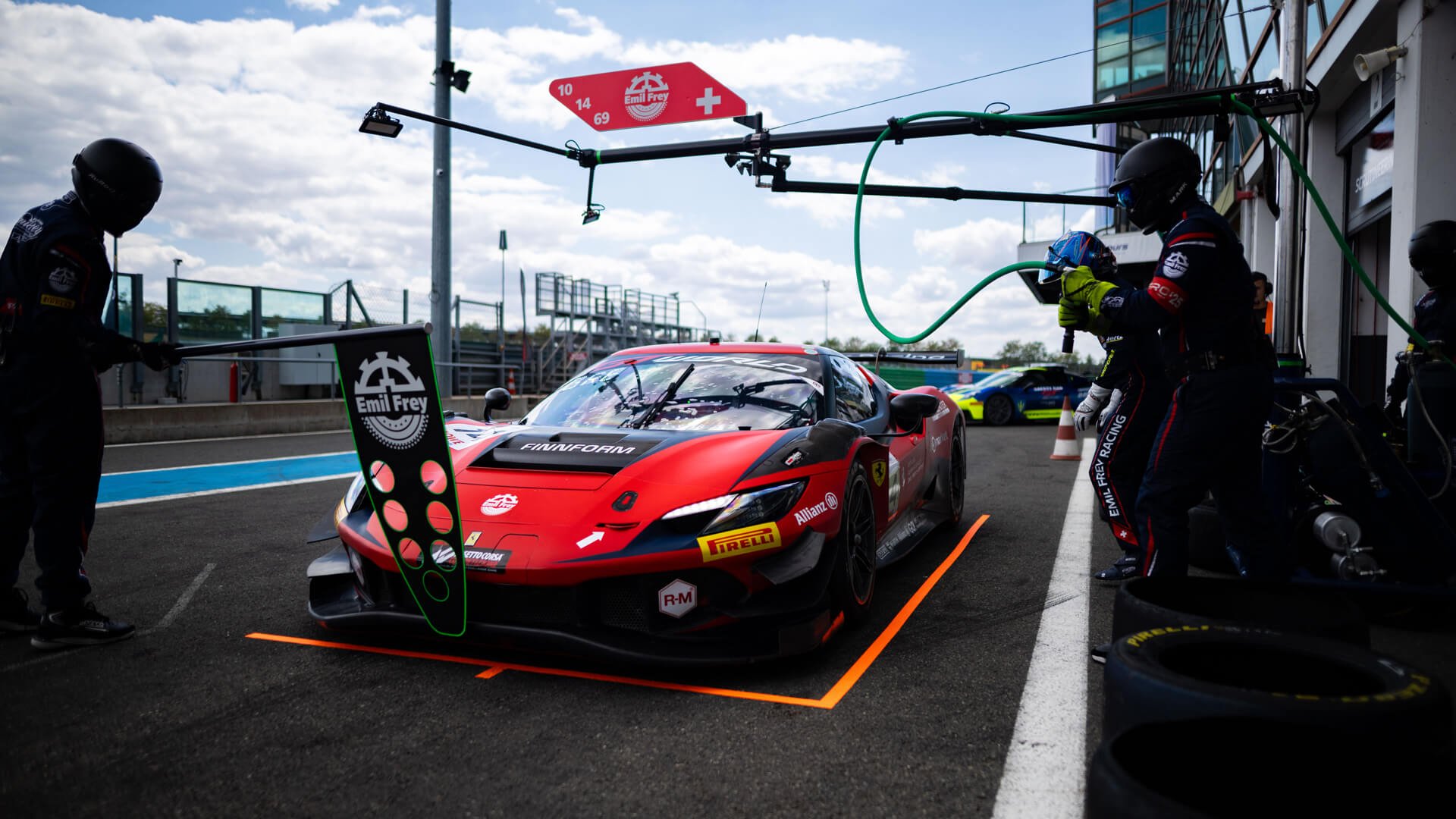 Emil Frey Ferrari during a pitstop